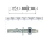 Lem Select Boite de 200 Goujons d'ancrage métallique M.6x45mm