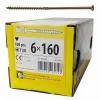 Domax BOITE DE 100 VIS À TÊTE FRAISÉE 6 x 160, EMPREINTE TORX