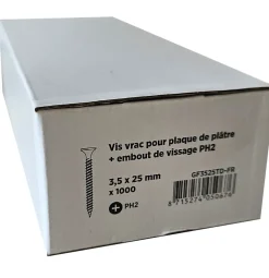 Senco Boite De 1000 Vis Vrac 3.5x25mm - Gf525td-fr + 1 Embout Ph2
