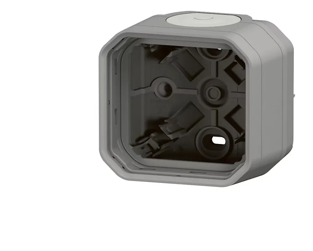 Legrand Interrupteur Étanche-Boitier saillie simple Plexo™ gris composable