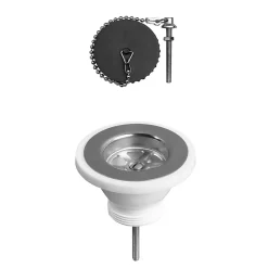Wirquin Bonde à bouchon pour évier 60mm