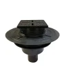 Galedo Evacuation De Douche|Bonde Pour Douche-Bonde carrée pour receveur de douche, 105mm, sortie verticale Ø50mm, noir, Showerplate