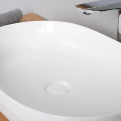 Wanda Collection Bonde clic-clac lavabo sans trop plein, blanc