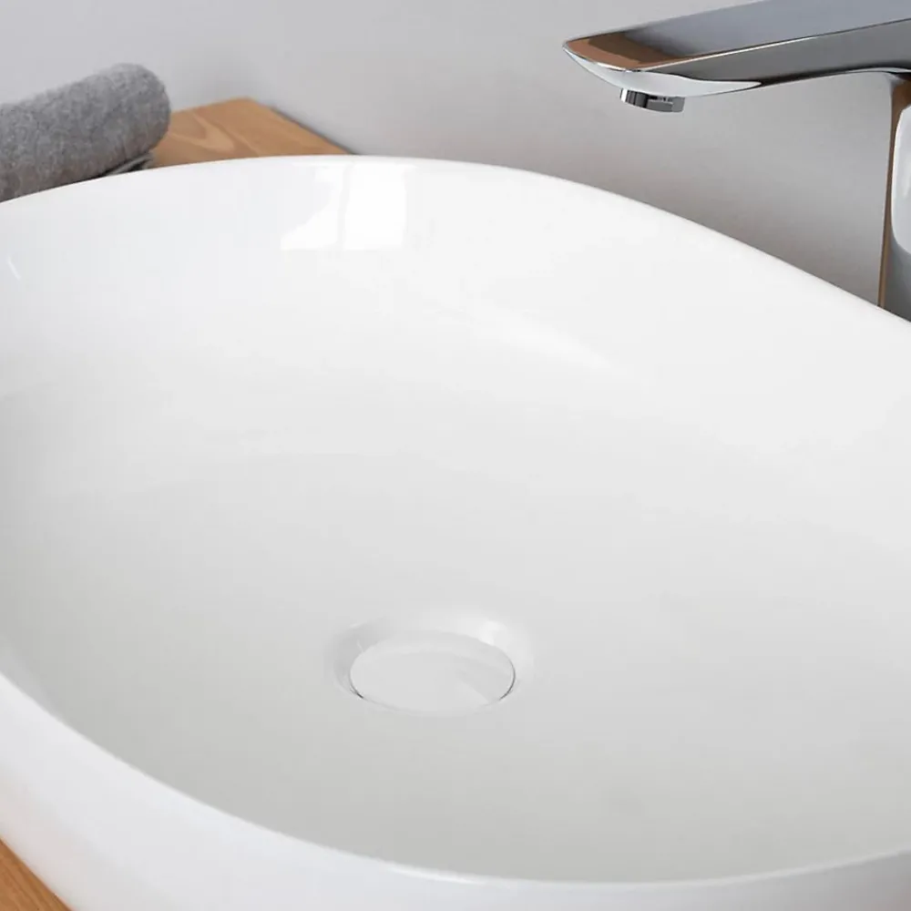 Wanda Collection Bonde clic-clac lavabo sans trop plein, blanc