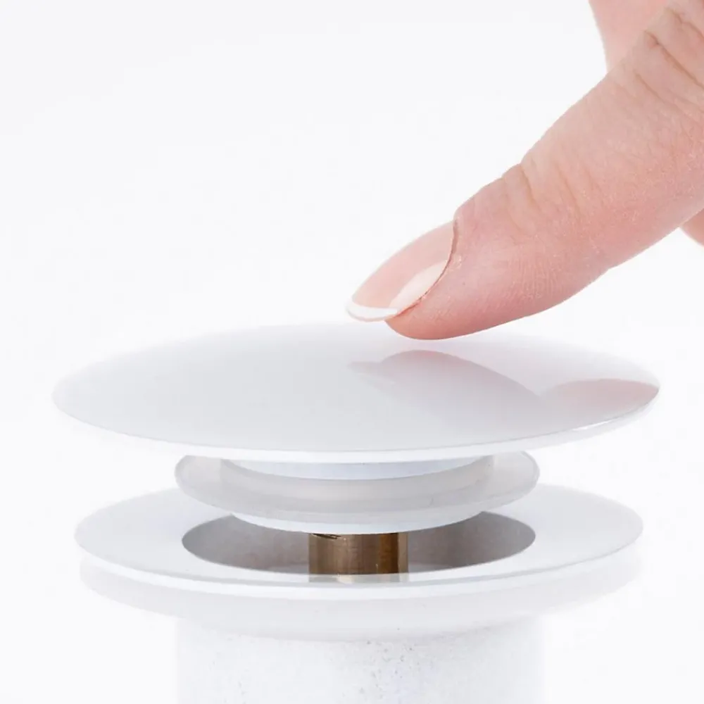 Wanda Collection Bonde clic-clac lavabo sans trop plein, blanc