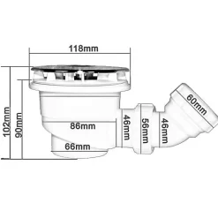 AICA Sanitaire Evacuation De Douche-Bonde de douche extra plate avec diamètre 90 mm - installation facile, évacuation rapide