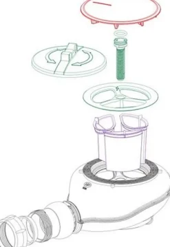Nicoll Bonde de douche siphoïde Turboflow 2 - Capot ABS - diamètre 90 mm