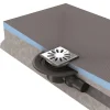 Wedi Bonde de douche sortie horizontale extra-plat Fundo Mini Max grille carrée