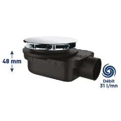 Valentin Bonde de douche ultra plate Smart Ø90mm