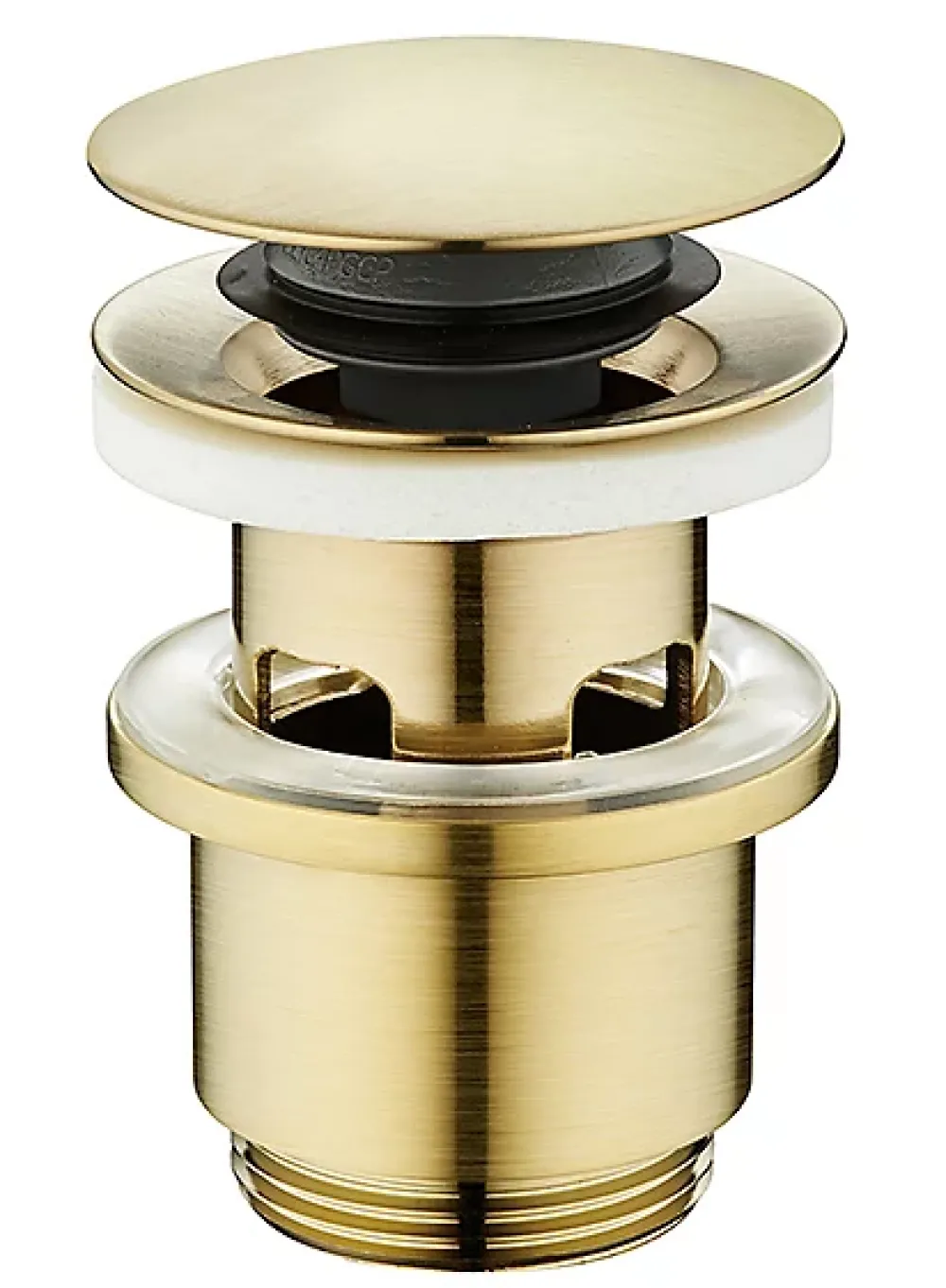 Rousseau Bonde de lavabo ø 63 mm avec clapet clic clac ou fixe effet or