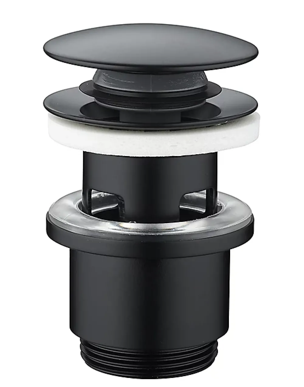 Rousseau Evacuation De Lavabo-Vasque-Bonde de lavabo ø 63 mm avec clapet clic clac ou fixe effet graphite mat noir