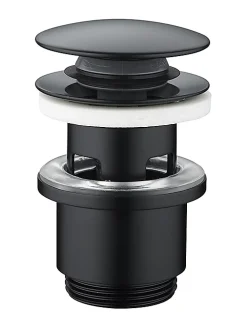 Rousseau Evacuation De Lavabo-Vasque-Bonde de lavabo ø 71 mm avec clapet clic clac ou fixe noir