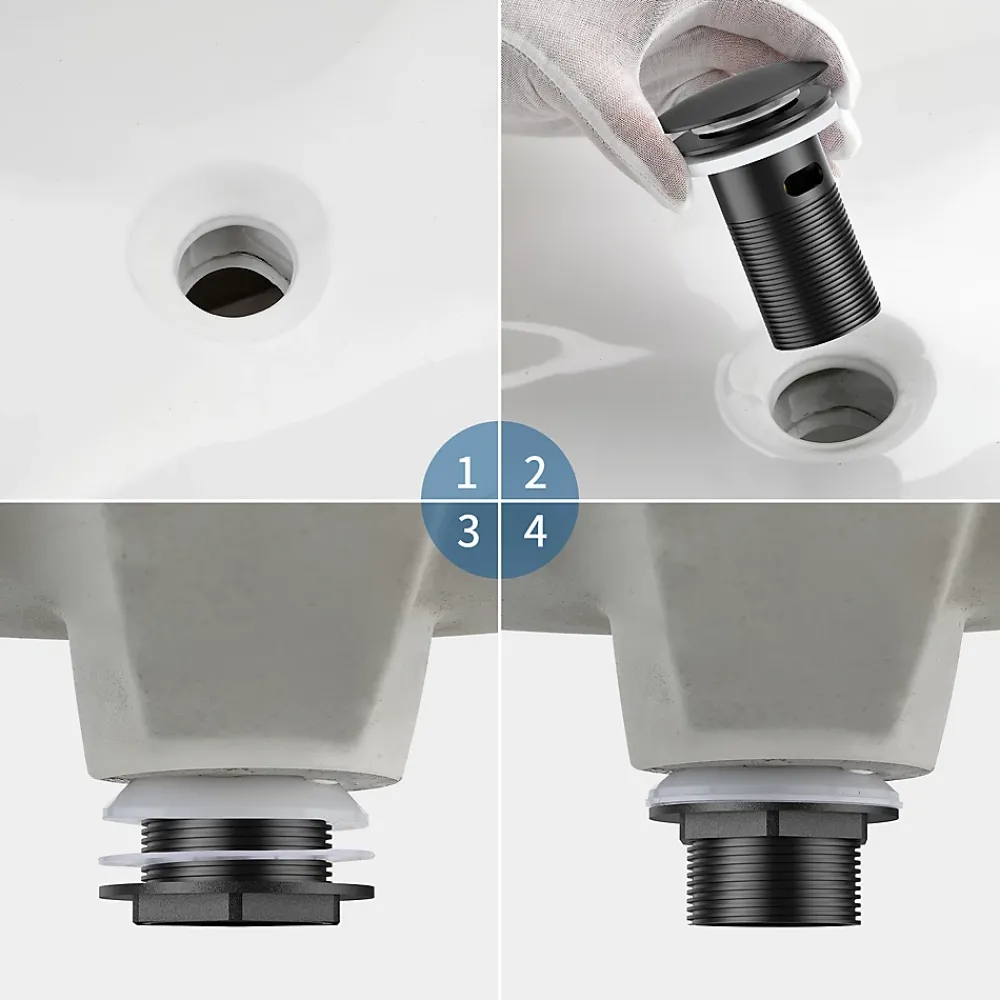 Auralum Max Evacuation De Lavabo-Vasque-Bonde de Lavabo Pop Up en Laiton Universel AntiBlocage G 1-1/4"