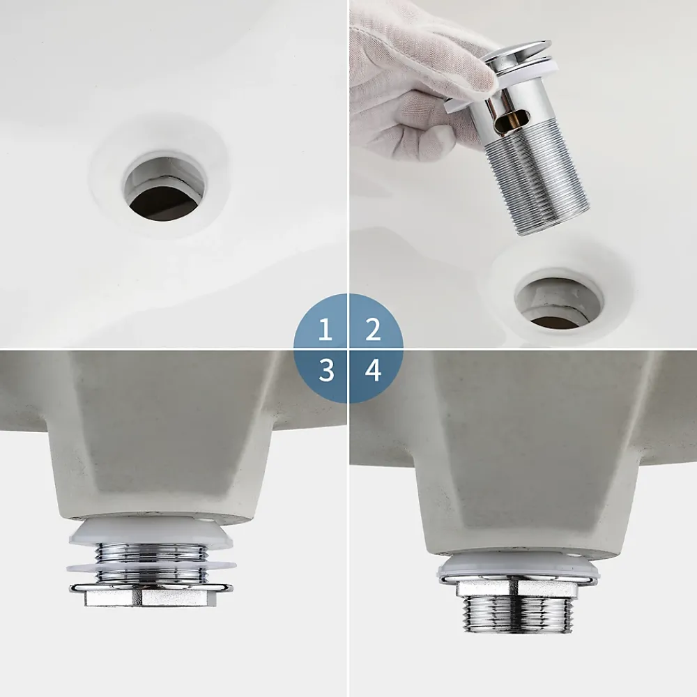 Auralum Max Bonde de Lavabo Pop Up en Laiton Universel AntiBlocage G 1-1/4"