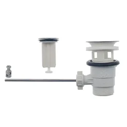 Edouard Rousseau Bonde de Lavabo - Rousseau - Clapet sans tirette - Certifié NF - ABS blanc - 50 mm