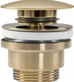 Rea Evacuation De Lavabo-Vasque-Bonde De Lavabo Universel Clic-Clac Brush Gold