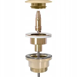 Rea Evacuation De Lavabo-Vasque-Bonde De Lavabo Universel Clic-Clac Brush Gold