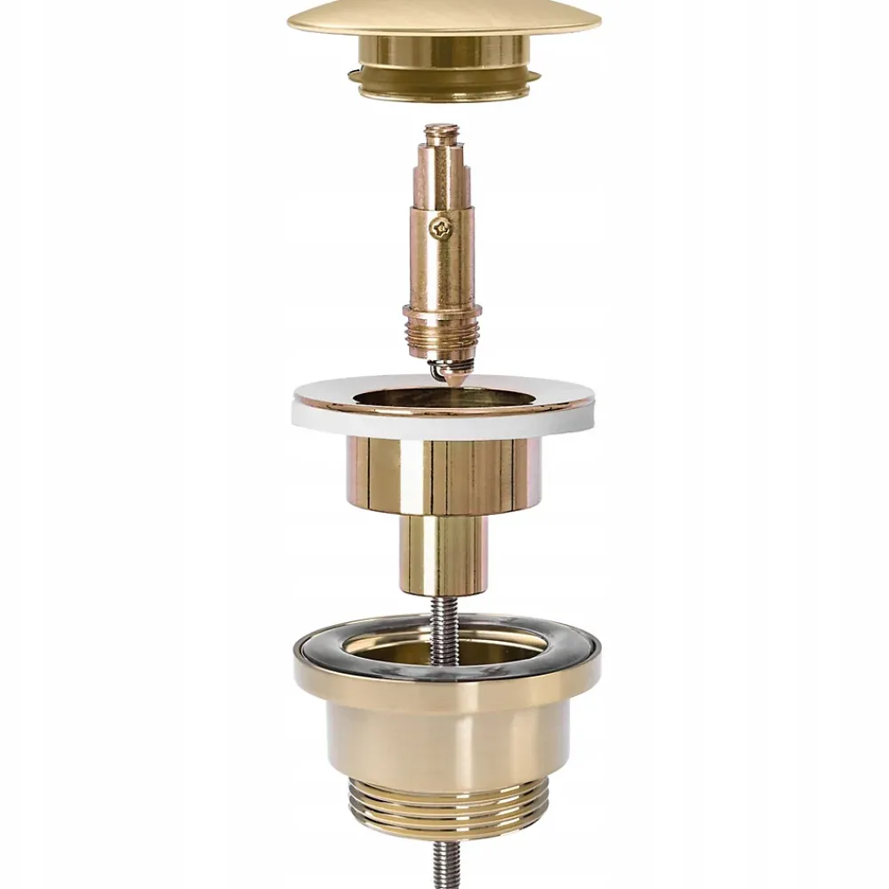 Rea Evacuation De Lavabo-Vasque-Bonde De Lavabo Universel Clic-Clac Brush Gold