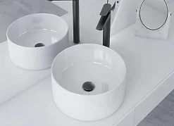 Luxury Bain Evacuation De Lavabo-Vasque-Bonde de lavabo, vasque, evier universelle noir avec trop plein, Bonde Pop Up (push-up) Automatique LuxuryBain
