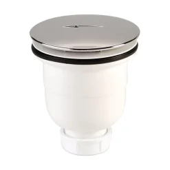 Nicoll Bonde de receveur de douche sortie verticale 90 mm avec capot en ABS Chromé