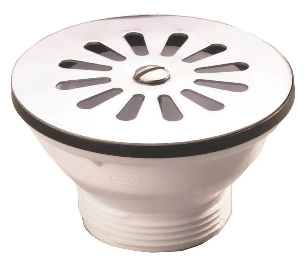 Nicoll Evacuation D'Évier-Bonde et vidage plastique à grille pour éviers et synthèse - Diamètre extérieur: 84 mm - Sortie: 1"1/2 - Perçage cuve: 60 mm - BL