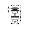 Hansgrohe Bonde lavabo Push-open aspect doré poli