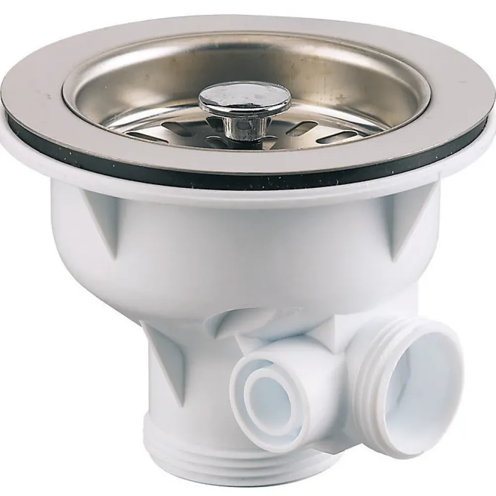 Valentin Bonde à panier pour évier - - Inox - Diamètre90 mm