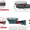 Wirquin Bonde siphon diam. 90 mm extraplate Slim+ à évacuation horizontale pour receveur de douche sortie en 40 mm