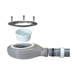 Poalgi Bonde siphon diam. 90 mm extraplate universelle à évacuation horizontale pour receveur de douche, sortie en 40 mm