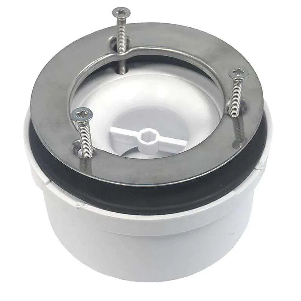 McAlpine Evacuation De Douche-Bonde siphon universelle diam. 90 mm à évacuation verticale pour receveur de douche, sortie en 40 mm ou 50 mm