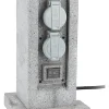 Zenitech Borne de jardin extérieure 4 prises + 2 interrupteurs 5 m