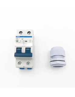 Carré Rouge Borne De Recharge Avec Prise Europe 32a Complète Avec Protections Et Compteur