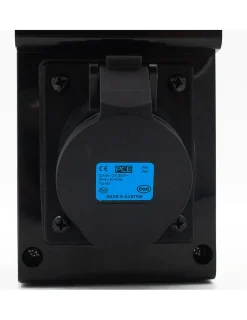 Carré Rouge Borne De Recharge Avec Prise Europe 32a Complète Avec Protections Et Compteur
