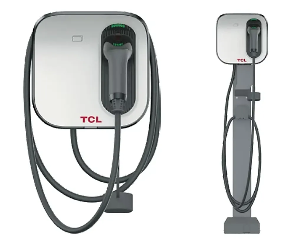 TCL Borne Recharge Voiture Électrique-Borne de recharge intelligente 7kW Connectivité Wi-Fi Ethernet Type 2