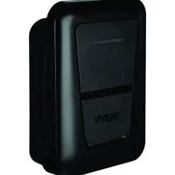 Hager Borne Recharge Voiture Électrique-Borne de recharge pour voiture électrique Witty One 7 kW avec TIC. RFID et Bluetooth - - XVR107STI