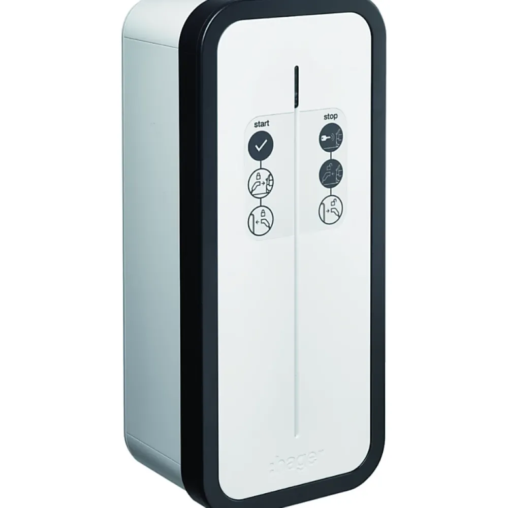 Hager Borne de recharge pour voiture électrique Witty Solar 7 kW avec RFID - - XEV1K07T2S