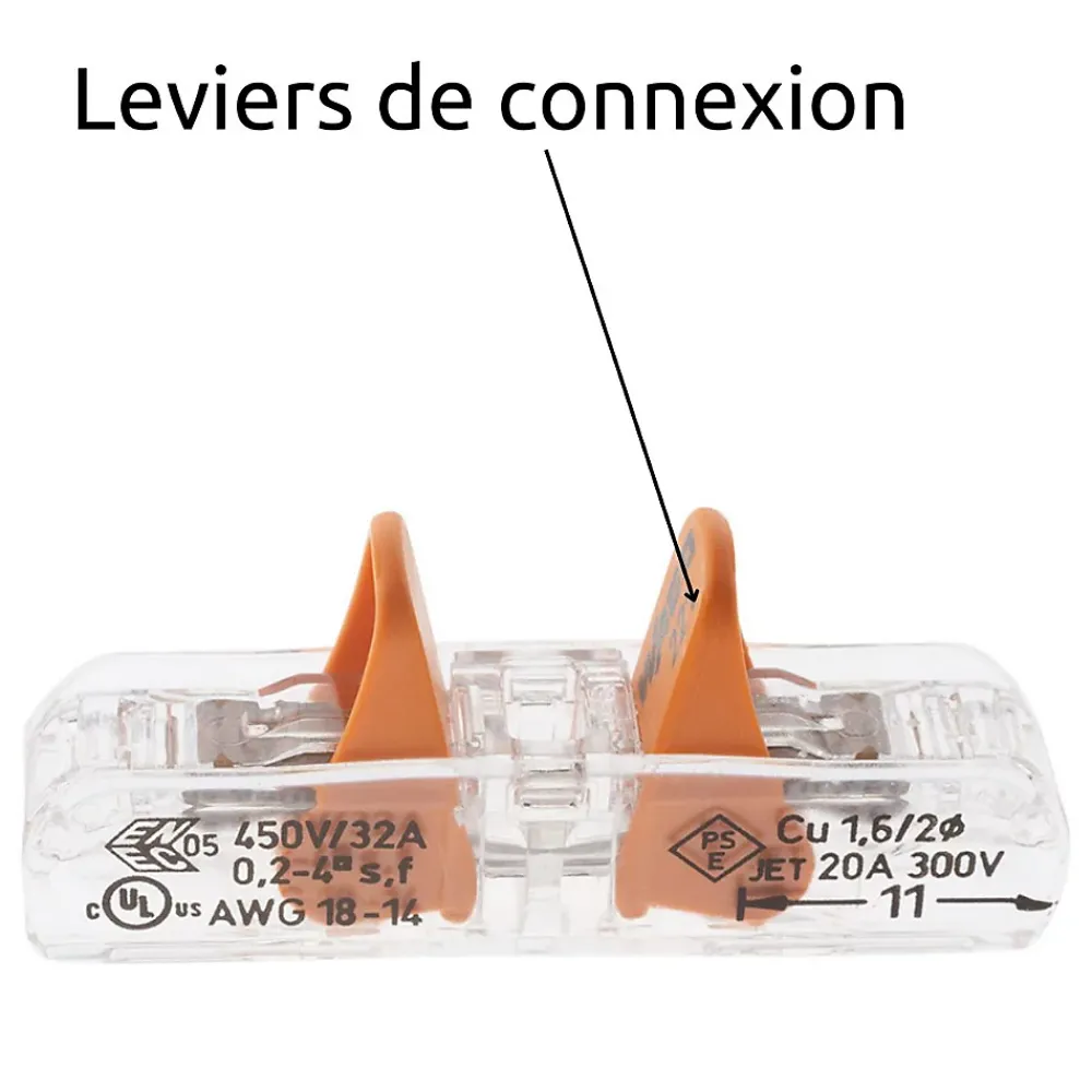 Wago Borne à leviers S221 In Line 4mm² (à l'unité)