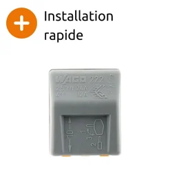 Wago Borne rapide automatique à cliquet S222 - 3 entrées -