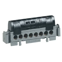 Legrand Coffret De Communication-Bornier Phase Lexic 8 Bornes Câble 1,5 À 16 Mm² Noir