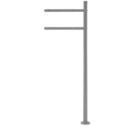 Ml-Design Boîte aux lettres anthracite-argent avec support métallisé 120cm+ kit de montage