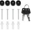 Ml-Design Boîte Aux Lettres 1 Porte-Boîte aux lettres anthracite / bois naturel avec support en acier et kit montage
