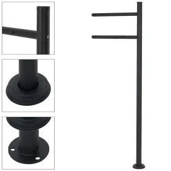 Ml-Design Boîte Aux Lettres 1 Porte-Boîte aux lettres anthracite / imitation bois avec support acier et kit montage