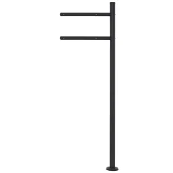 Ml-Design Boîte Aux Lettres 1 Porte-Boîte aux lettres anthracite / imitation bois avec support acier et kit montage