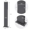 Ml-Design Boîte aux lettres avec support mailbox anthracite moderne avec 2 clés incluses