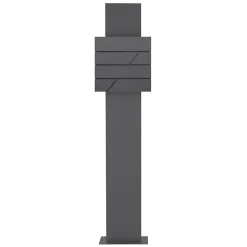 Ml-Design Boîte aux lettres avec support mailbox anthracite moderne avec 2 clés incluses