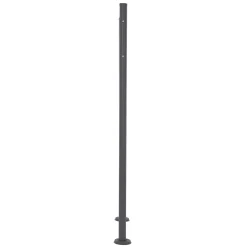 ECD Germany Boîte Aux Lettres 1 Porte-Boîte aux lettres avec support boîte postale anthracite/argent sur pieds +2 clés