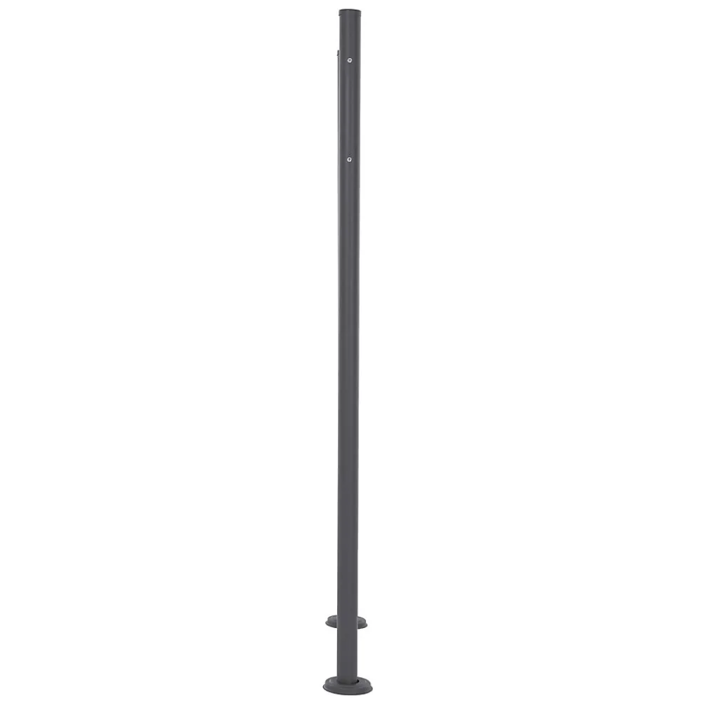 ECD Germany Boîte Aux Lettres 1 Porte-Boîte aux lettres avec support boîte postale anthracite/argent sur pieds +2 clés