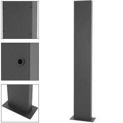 Ml-Design Boîte Aux Lettres 1 Porte-Boîte aux lettres moderne en acier anthracite/ optique bois avec support 170 cm