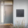 Ml-Design Boîte aux lettres murale en acier anthracite avec rouleau à journaux 37x37x11 cm
