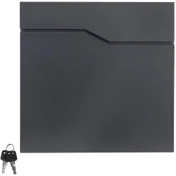 Ml-Design Boîte aux lettres murale en acier anthracite avec rouleau à journaux 37x37x11 cm